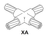 Horizontal X Connection Molds - XA - 1