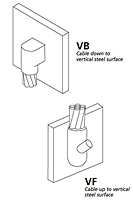 Vertical Steel Surface Connectors - VB/VF