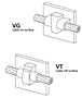 Vertical Steel Surface Connectors - VG/VT